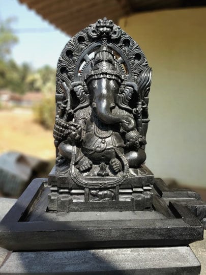 Stone Idol Bala Ganesh  - 1.5 Feet/ 2 Feet Ganapathi, Vinayak, Hindu God