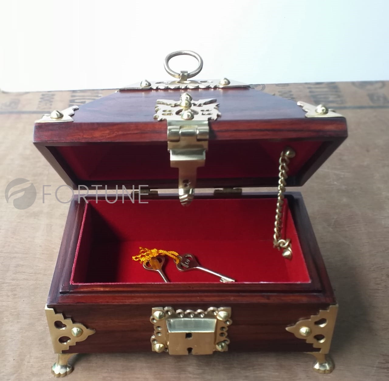 Wooden Jewel Box / Kerala Wooden Handmade with amazing brass work/ Kerala traditional box Nettoor pett,  Jewel Box Keralai