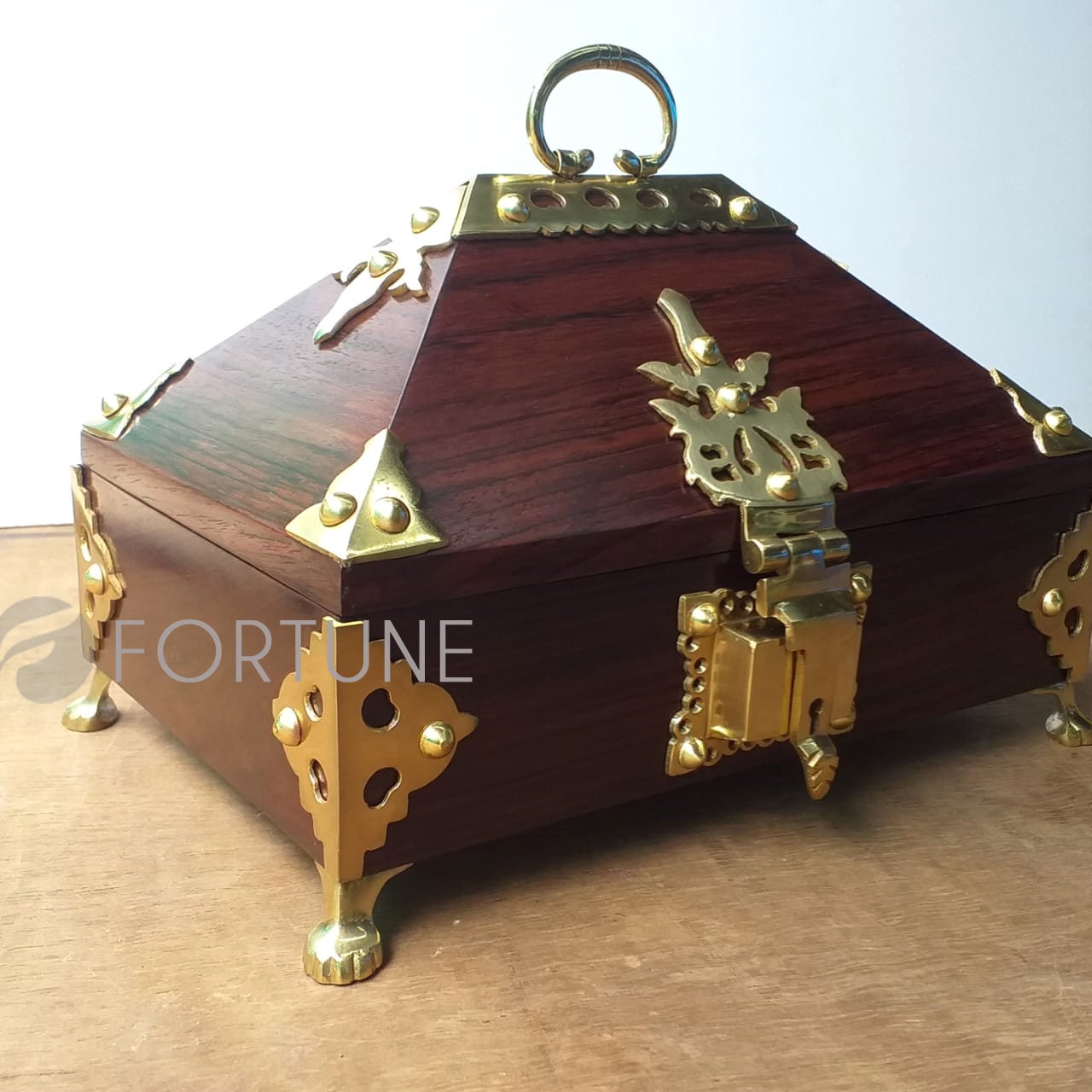 Wooden Jewel Box / Kerala Wooden Handmade with amazing brass work/ Kerala traditional box Nettoor pett,  Jewel Box Keralai