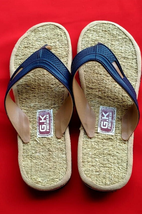 Ramacham Footwear, Organic Slippers, Slipper stuffed with roots of Ramacham / Vetiver, Herbal Sandals - Color Set of 2 Pairs