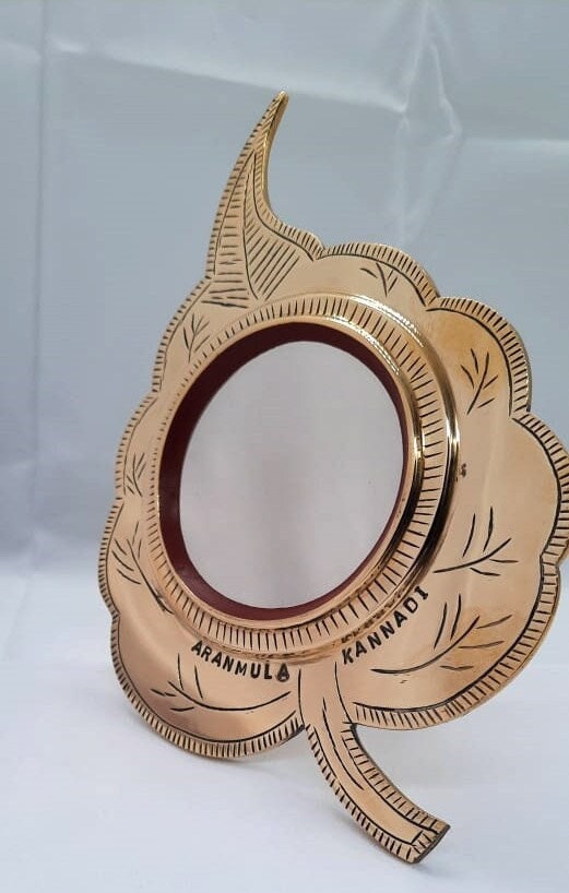 Aranmula Kannadi / Rare Aaranmula Metal Mirror / World famous Handmade - Kerala Traditional  Banyan Leaf Model, Aalila Design