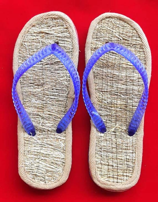 Ramacham Footwear, Organic Slippers, Slipper stuffed with roots of Ramacham / Vetiver, Herbal Sandals - Color Set of 2 Pairs