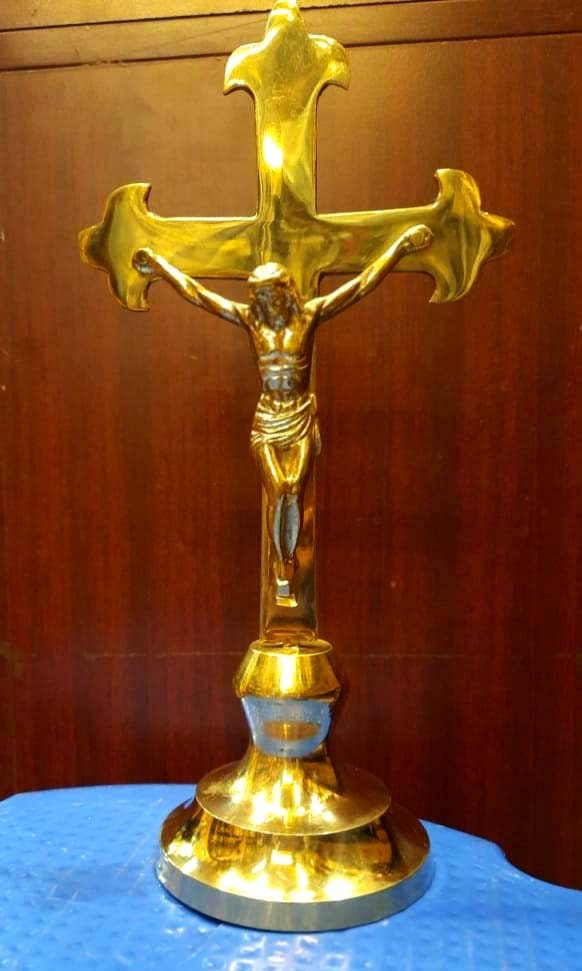 Jesus Christ on the cross crucifixion, Brass /Altar Decor/Catholic Crucifix for Home, Church and Chapel Decoration, Church Collectables