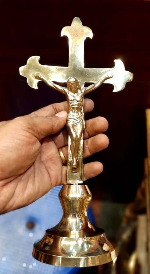 Jesus Christ on the cross crucifixion, Brass /Altar Decor/Catholic Crucifix for Home, Church and Chapel Decoration, Church Collectables