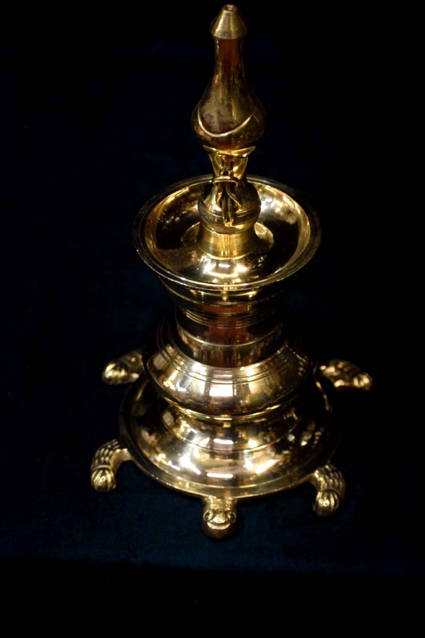 Vasthu Vilakku/ Kerala Traditional Brass Oil Lamp/ Hand crafted Tortoise Lamp