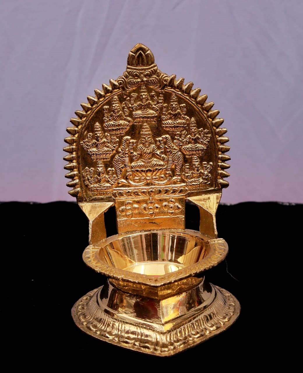 Brass Ashtalakshmi Vilakku, Traditional lamp, Brass Oil Lamp, Golden Lakshmi diya, Diya for Pooja, Brass Diya, Sri meenakshi oil lamp