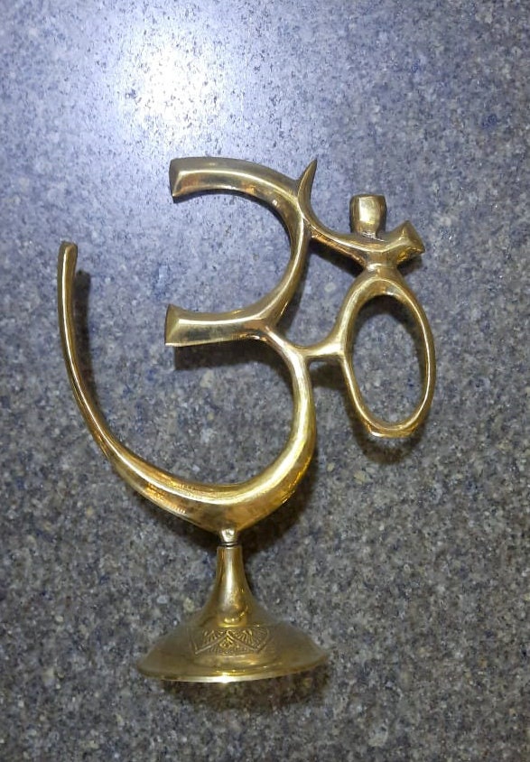 Brass Om Symbol Wall Hanging