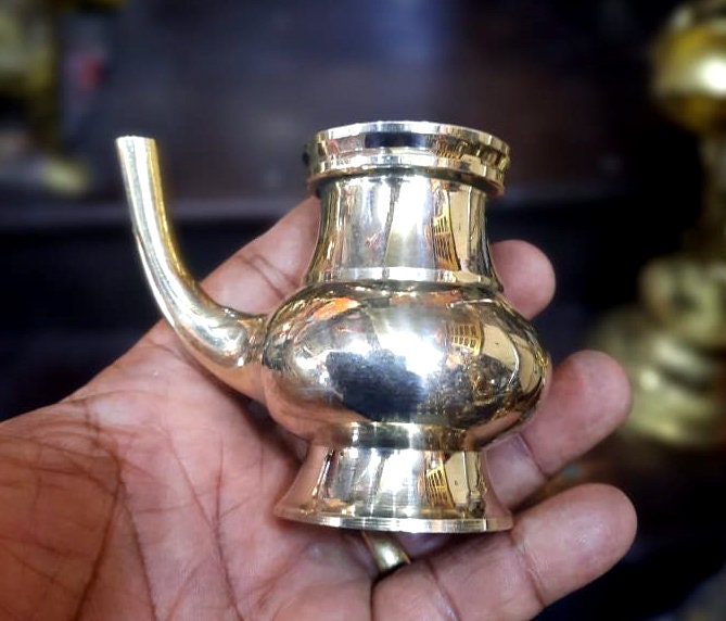 Traditional Kerala Brass Kindi Small, Pooja Utensil, Pooja Kindi, Water Dispenser for Pooja,Onam,Vishu,Temple pooja ,House warming,Annaprasa