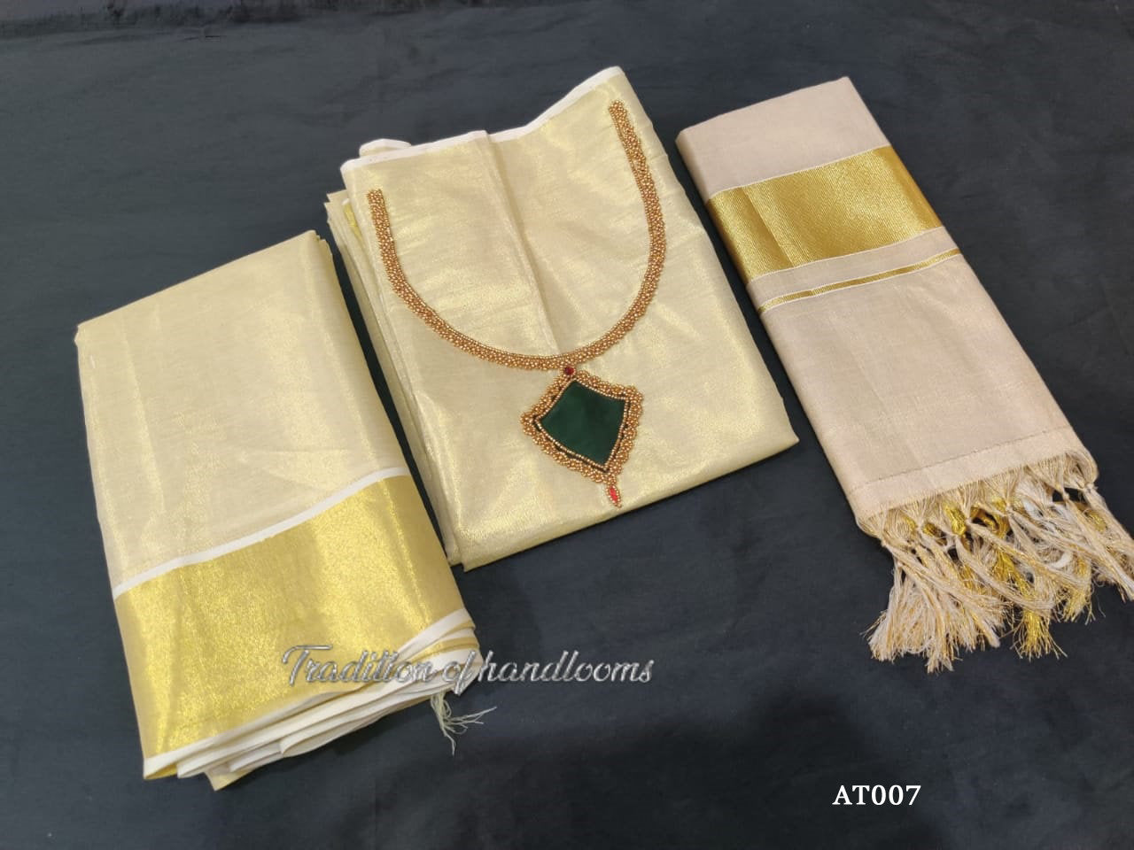 Gold Tissue Churidar /  Material or Stiched, Handwork Design ,Kerala  Kasavu Churidhar ,Onam, Vishu, Pooja,Festivals,Marriage,Birthday