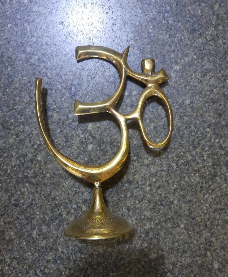 Brass Om Symbol Wall Hanging