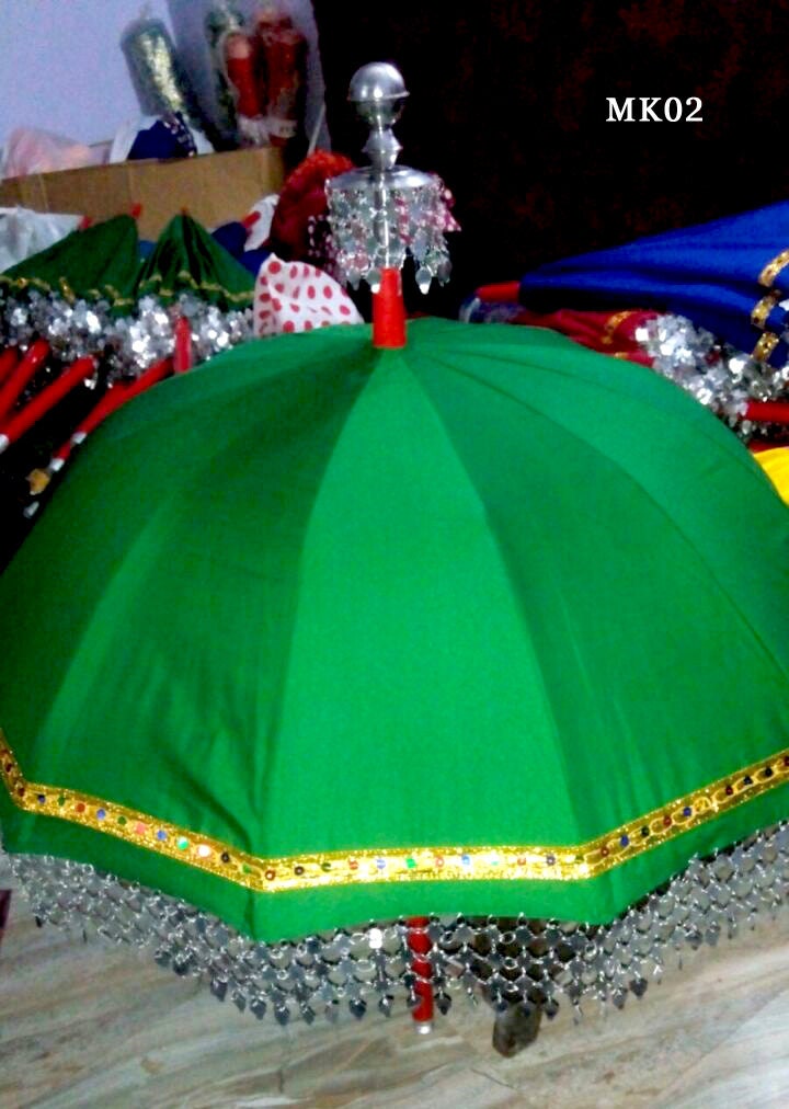 Kerala Muthukuda Decorative Umbrella, Polyster Plane/ Kerala Temple/Church Decorative Umbrella/ Kerala Umbrella