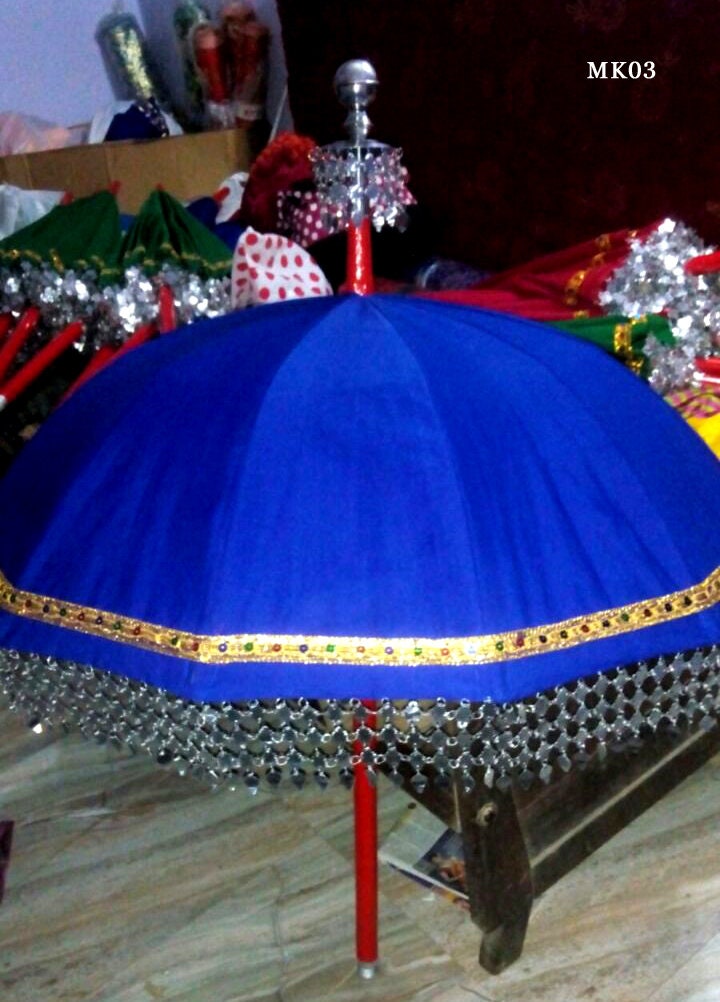 Kerala Muthukuda Decorative Umbrella, Polyster Plane/ Kerala Temple/Church Decorative Umbrella/ Kerala Umbrella