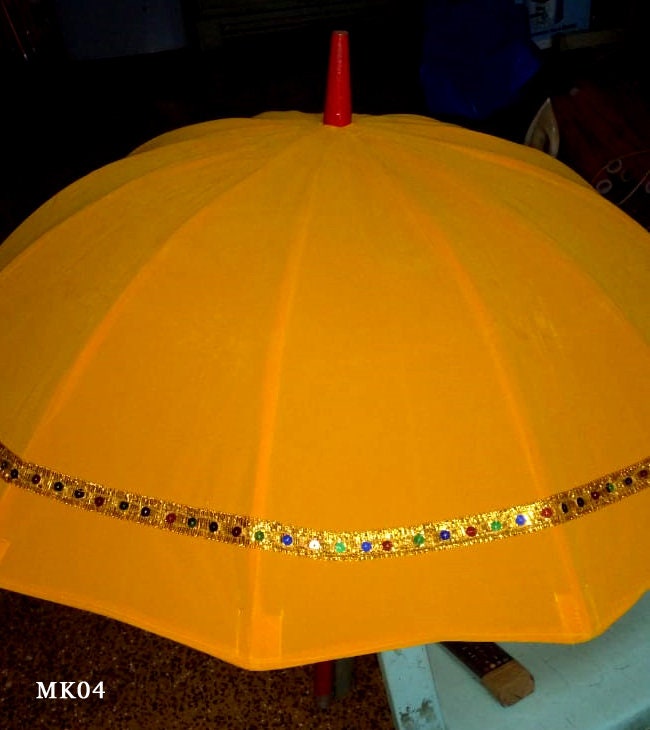 Kerala Muthukuda Decorative Umbrella, Polyster Plane/ Kerala Temple/Church Decorative Umbrella/ Kerala Umbrella