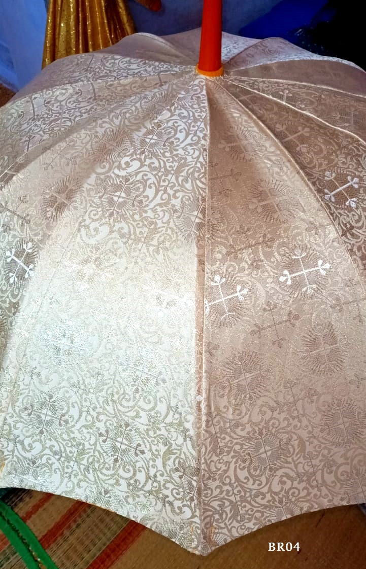 Muthukuda Decorative Umbrella, Brocade Material/Kerala Temple/Church Decorative Umbrella/ Kerala Umbrella