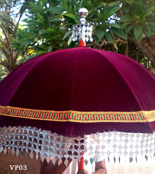 Muthukuda Decorative Umbrella, Velvet Plane/Bridal Entry Umbrella, Kerala Temple/Church Decorative Umbrella/ Kerala Umbrella