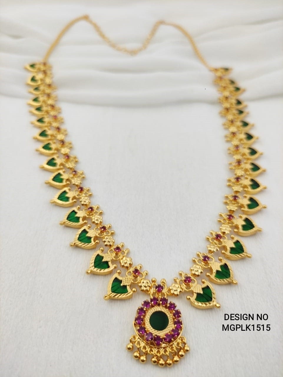 Gold Plated Traditional Kerala Palacka Chain, Kerala Traditional Jewellery Set,Imitation Necklace, Festivals, Wedding, Birthday