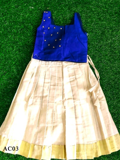 Pattu Pavadai Blouse for age 1 - 12 years Girl child traditional wear, Kids Indian Silk Frock