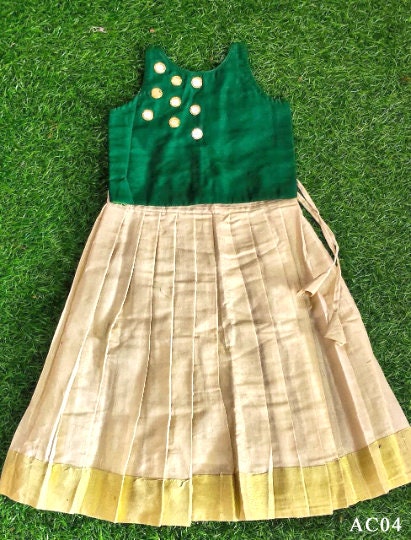 Pattu Pavadai Blouse for age 1 - 12 years Girl child traditional wear, Kids Indian Silk Frock