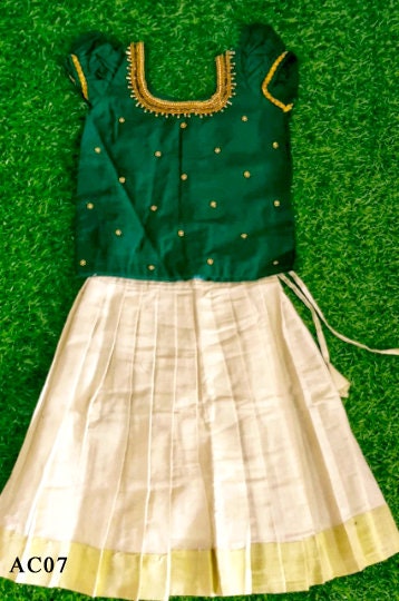 Pattu Pavadai Blouse for age 1 - 12 years Girl child traditional wear, Kids Indian Silk Frock