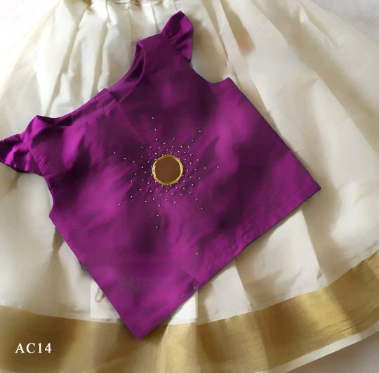 Pattu Pavadai Blouse for age 1 - 12 years Girl child traditional wear, Kids Indian Silk Frock