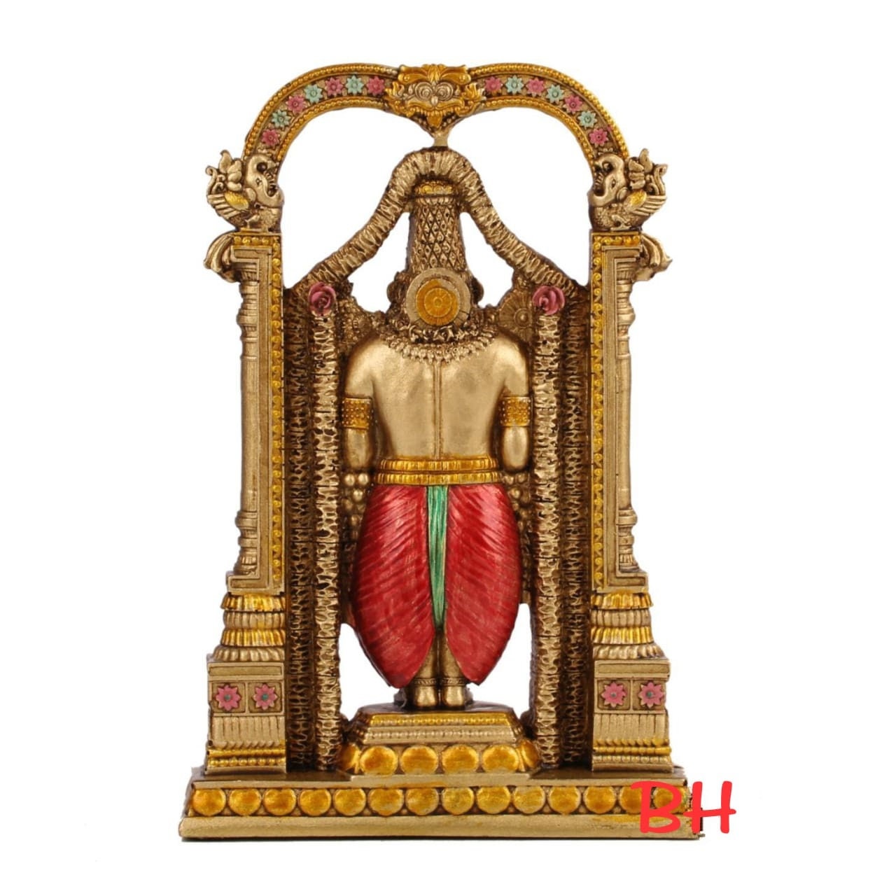 Tirupati Balaji, fine metal, Resin with metal finishing, 8 inch Height, God Vishnu, Venkateshwara Idol