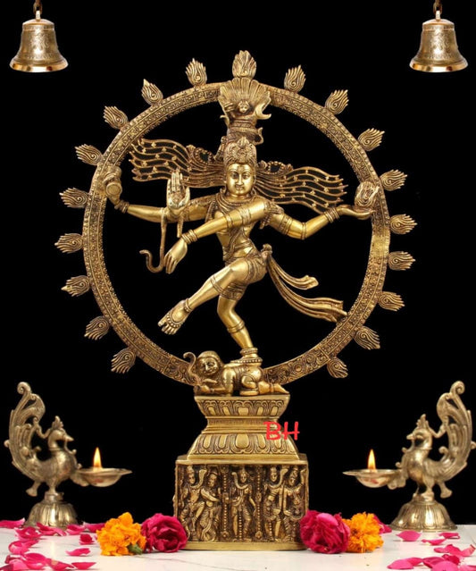 Brass Natraj Statue, Rare statue for Pooja Rooms, Hindu God,Mahadeva, Siva, Traditional Workship, Indian culture