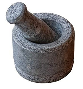 Mortar and Pestle Set, Idikallu, Khalbatta, Kharal, Okhli Masher,Natural & Traditional Grinder and Musal, Well Design for Kitchen