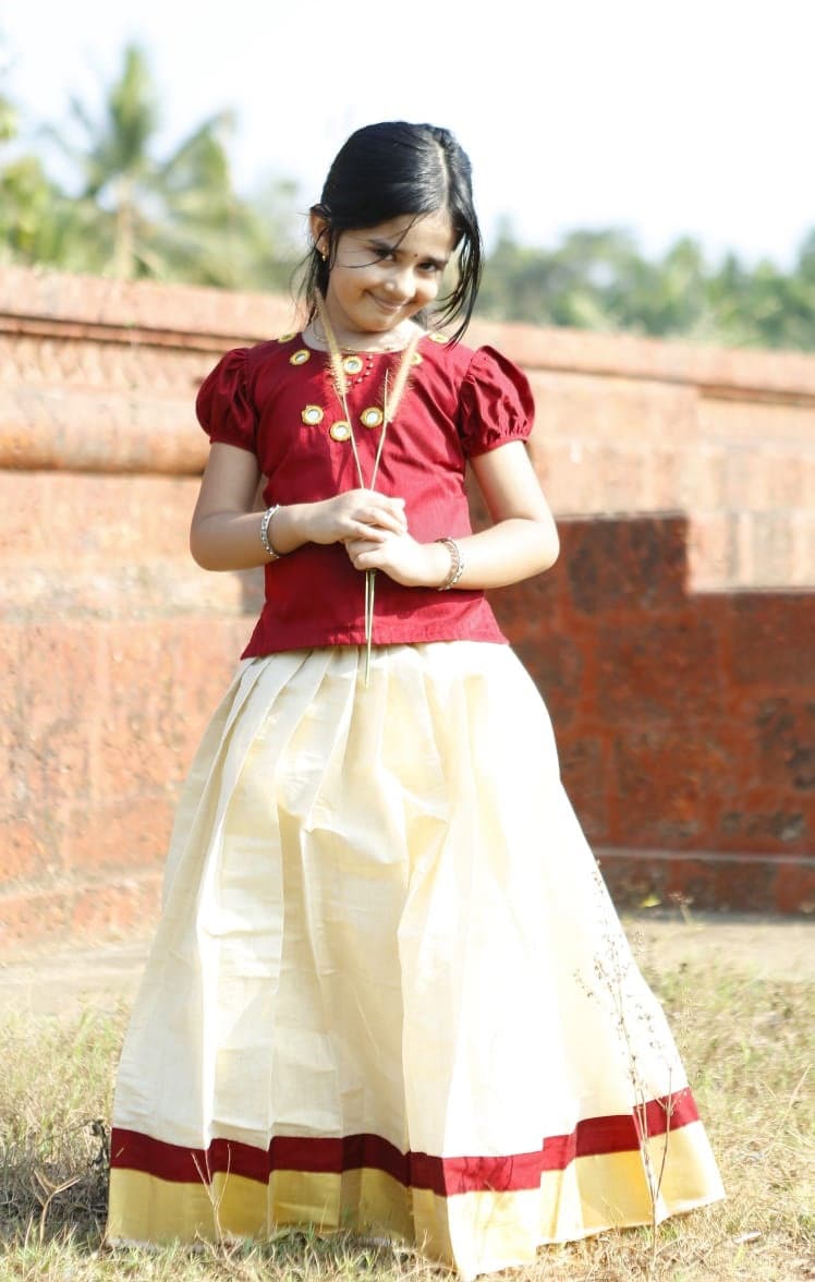 Pattu Pavadai Blouse for Age 1 - 15 year Girl Child Traditional Wear, Kids Indian Silk Frock, Onam, Vishu, Christmas,Birthday, Marriage