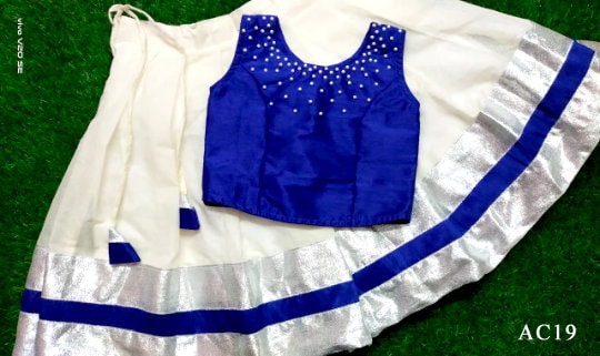 Pattu Pavadai Blouse for age 1 - 12 years Girl child traditional wear, Kids Indian Silk Frock, Lehanga Cholis For Kids