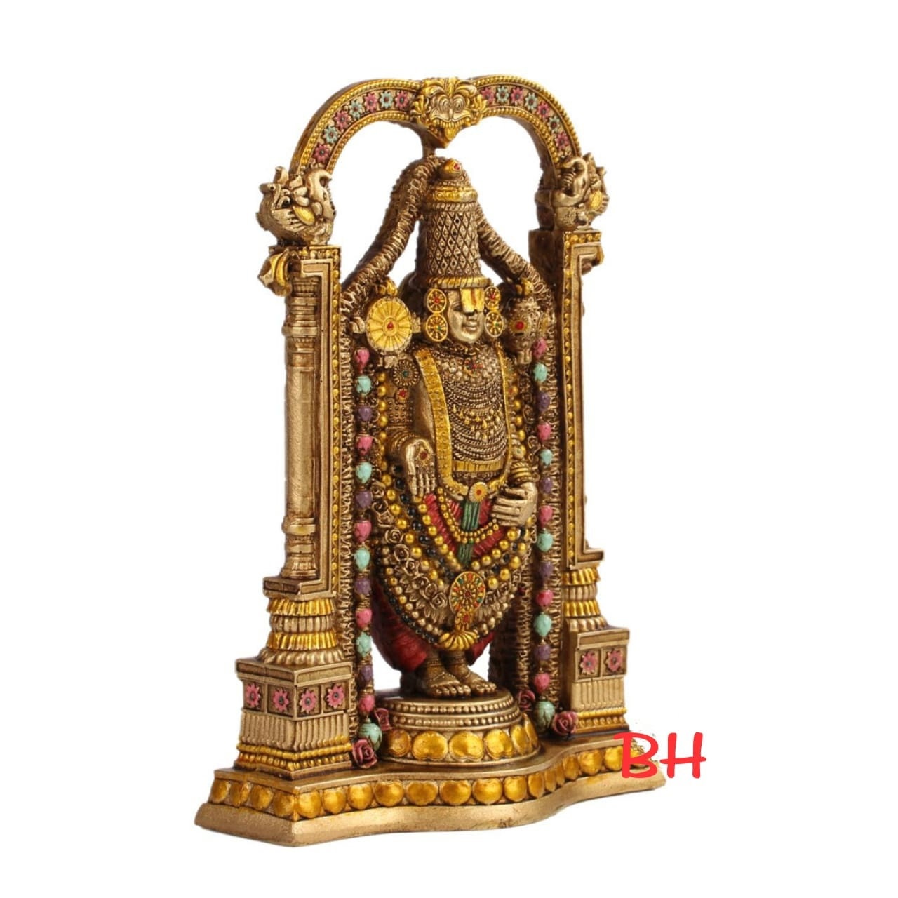 Tirupati Balaji, fine metal, Resin with metal finishing, 8 inch Height, God Vishnu, Venkateshwara Idol