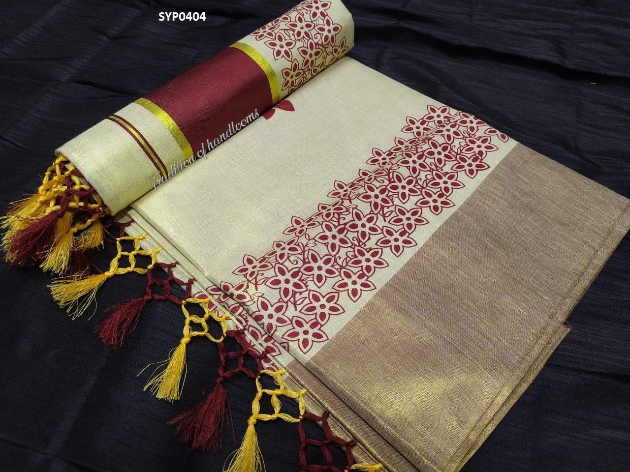 Kerala Traditional  Tissue Kunjalam  Set  Saree with Stitched Blouse / Handmade designs /Indian traditional /Onam, Birthday, Festival