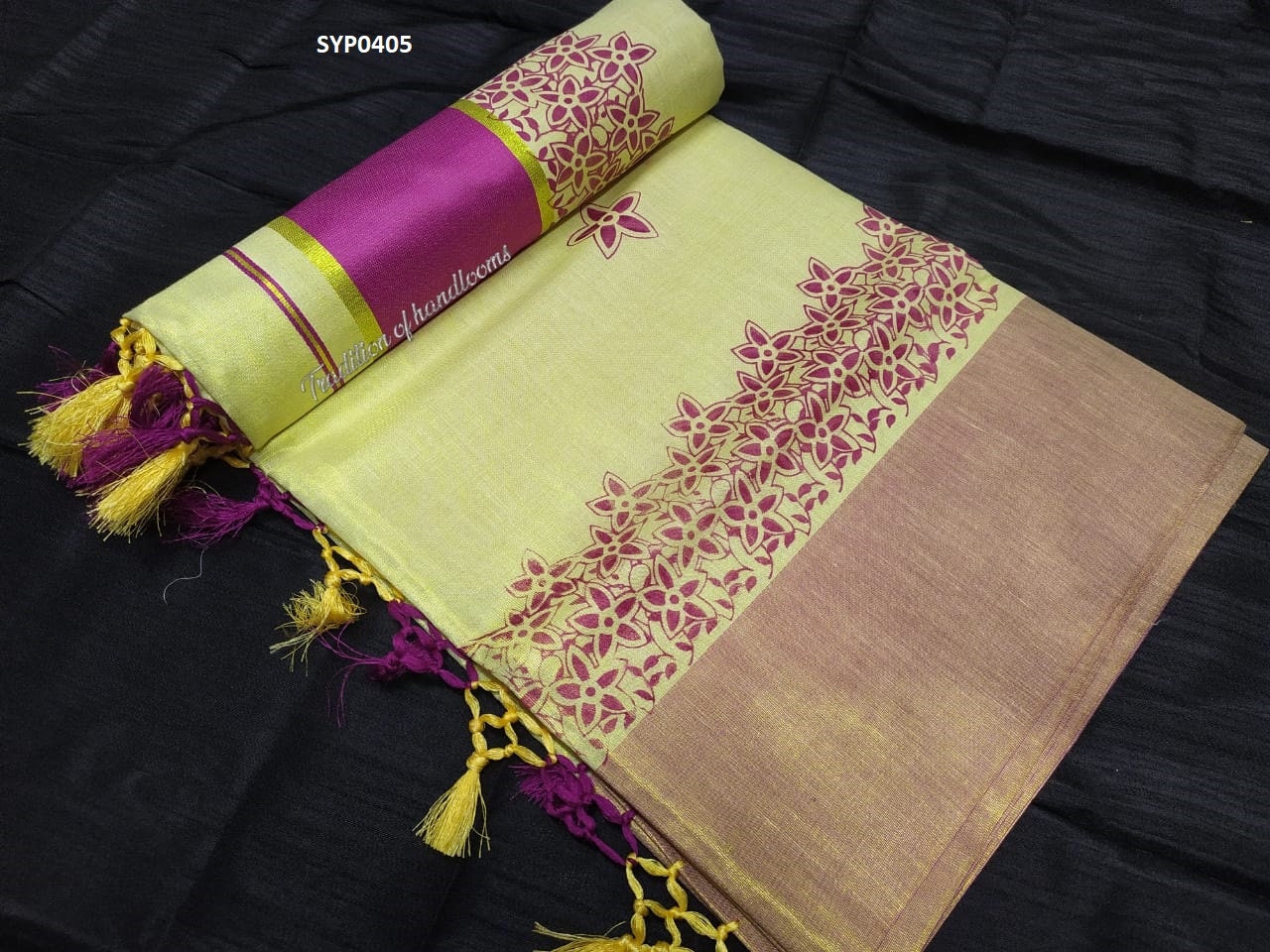 Kerala Traditional  Tissue Kunjalam  Set  Saree with Stitched Blouse / Handmade designs /Indian traditional /Onam, Birthday, Festival