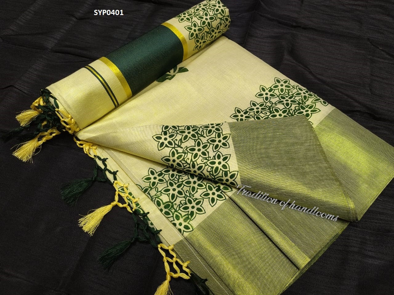 Kerala Traditional  Tissue Kunjalam  Set  Saree with Stitched Blouse / Handmade designs /Indian traditional /Onam, Birthday, Festival