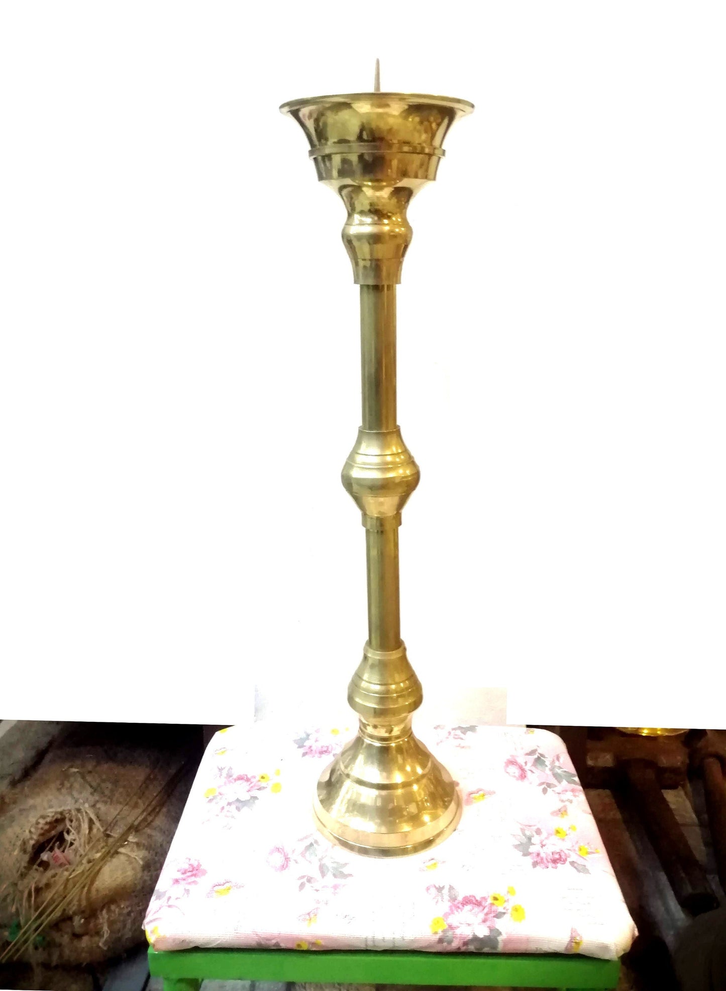 Candle Stand for Church and Home, Brass Candle Stand, Brass Candle Holder, Church Collectables