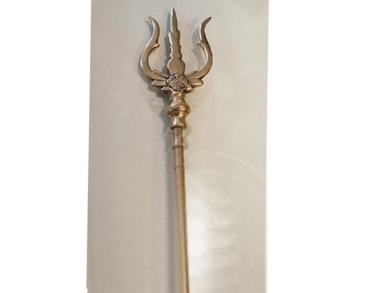 Brass Trishul of Lord Shiva, Brass Mahadev&#39;s Trisul for Pooja,  Soolam for Temple Goddesss Amman Shiva Shakti, Lord Shiva&#39;s divine Trident