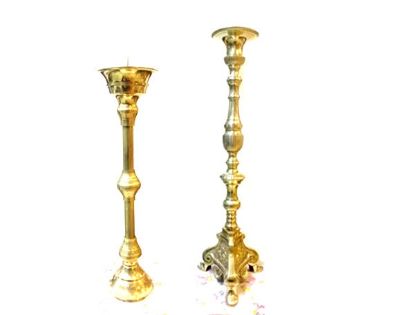 Candle Stand for Church and Home, Brass Candle Stand, Brass Candle Holder, Church Collectables