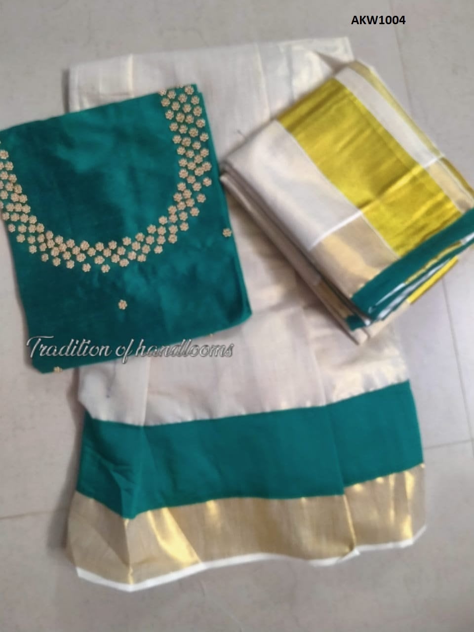 Kerala Golden Tissue Hand worked  Davani Material, Skirt stitched and Blouse material / Stitched Blouse, Onam, Vishu Wear, Dhavani, Lehanka