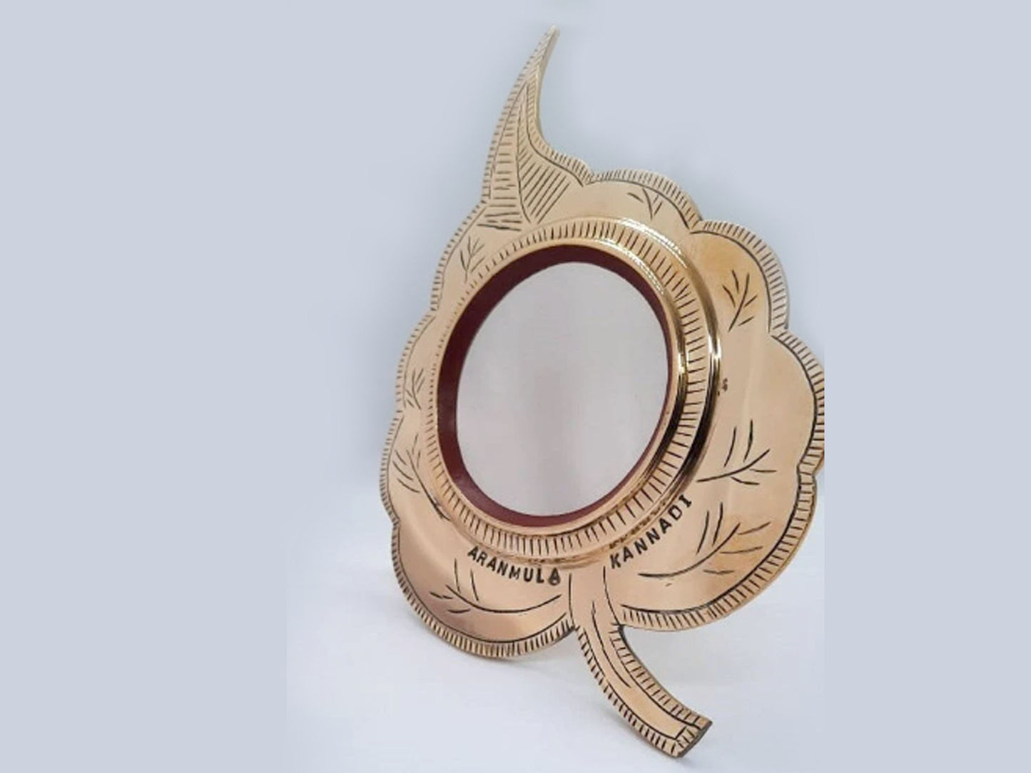 Aranmula Kannadi / Rare Aaranmula Metal Mirror / World famous Handmade - Kerala Traditional  Banyan Leaf Model, Aalila Design