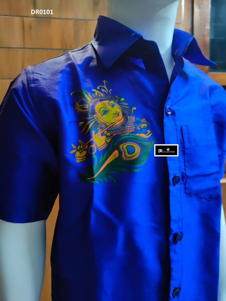 Mural Printed Shirt with Dhothi for  boys 1- 10 yrs / Handmade designs, Onam, Vishu, Birthday, Marriage, Festival occasions