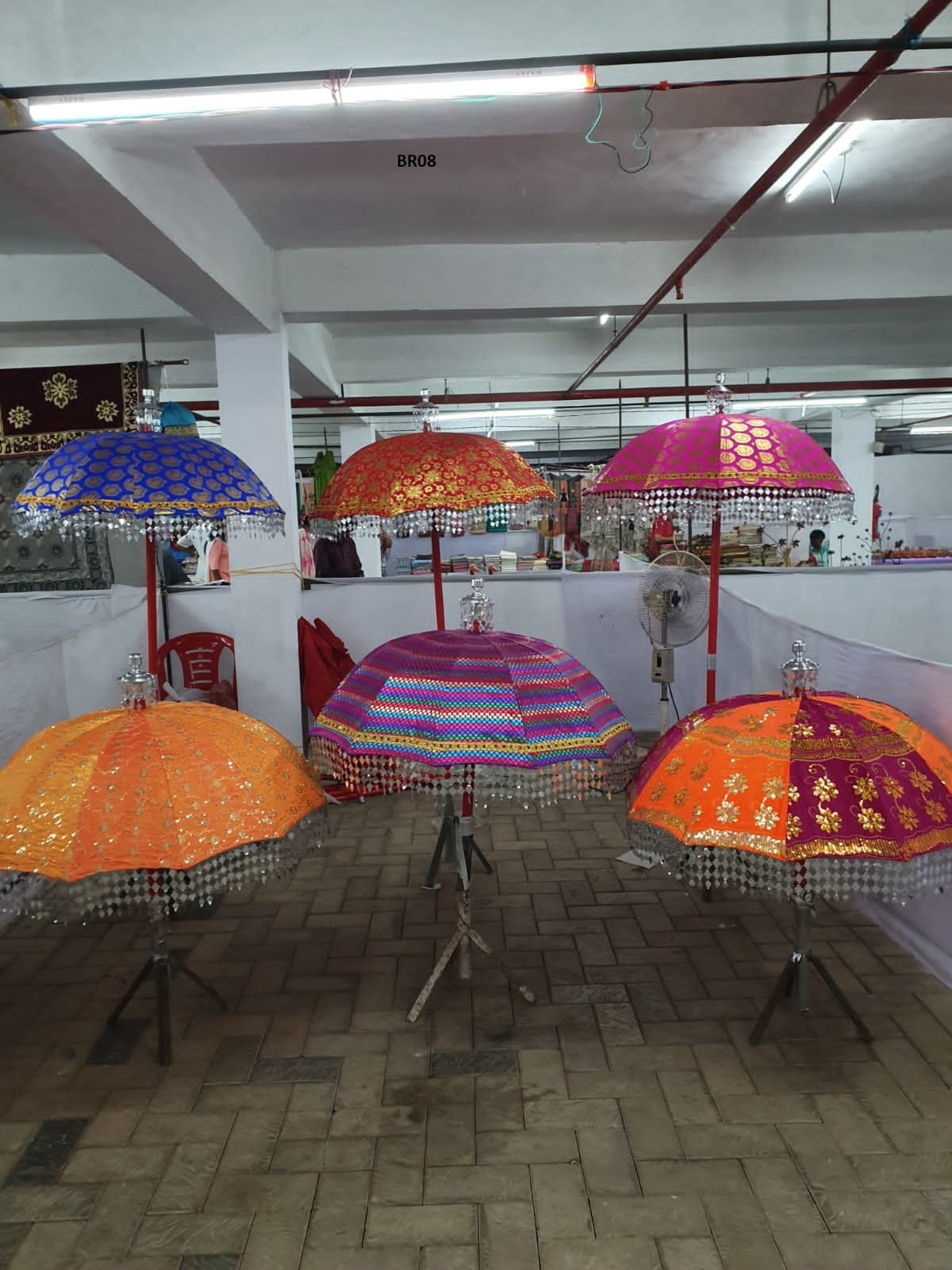 Muthukuda Decorative Umbrella, Brocade Material/Kerala Temple/Church Decorative Umbrella/ Kerala Umbrella