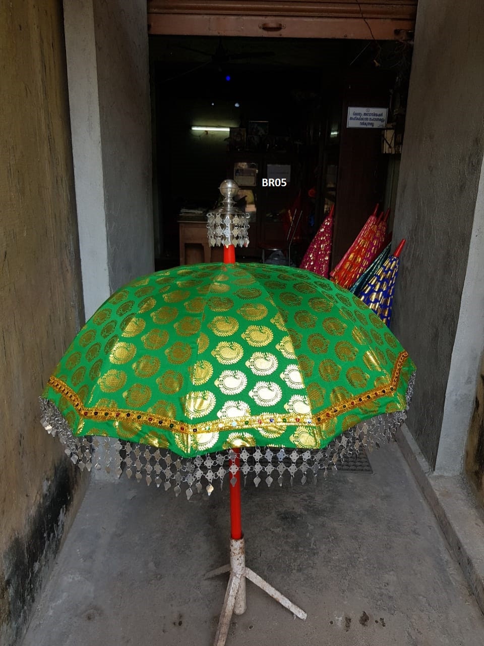 Muthukuda Decorative Umbrella, Brocade Material/Kerala Temple/Church Decorative Umbrella/ Kerala Umbrella