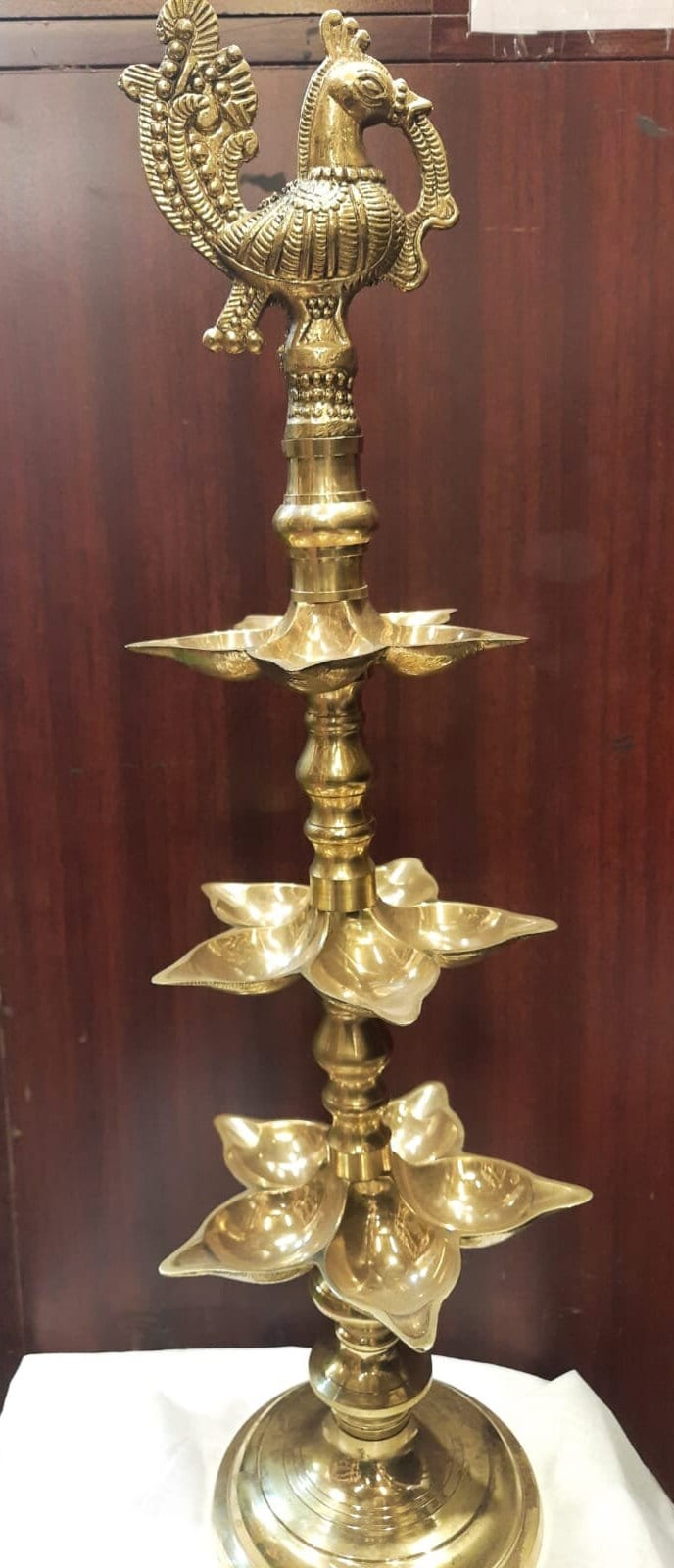 Fancy Brass Peacock Lamp, Kerala Traditional Brass Lamp, Show case item, kerala Tamilnadu traditional