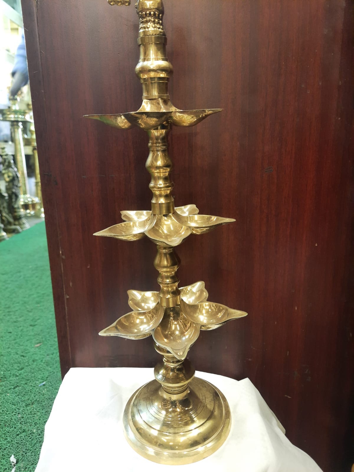 Fancy Brass Peacock Lamp, Kerala Traditional Brass Lamp, Show case item, kerala Tamilnadu traditional