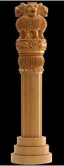 Wooden Ashoka Pillar, Wooden Ashoka Stambh,Ashoka Pillar Indian National Emblem Ideal for Office & Home Decor Showpiece