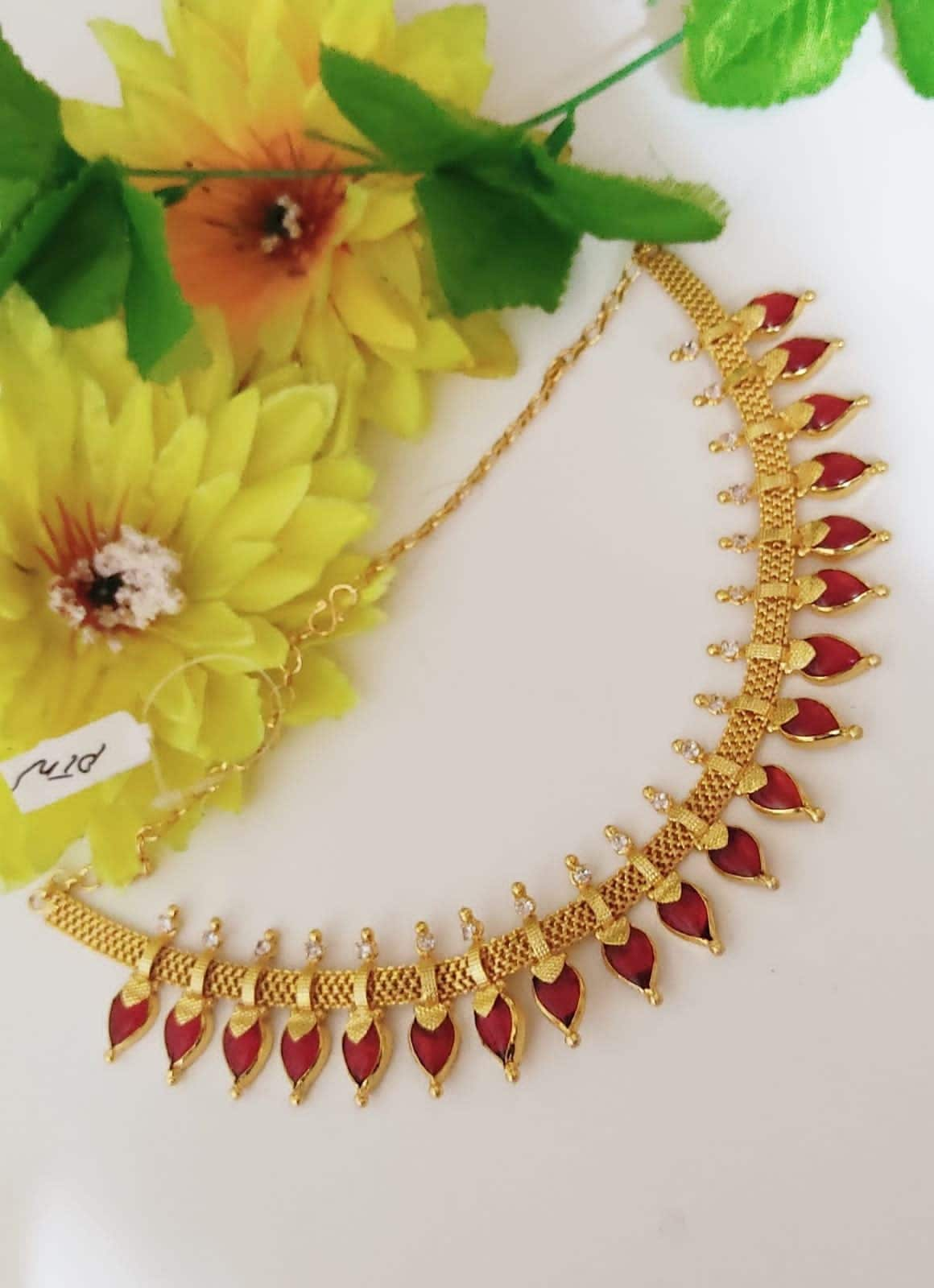 Gold Plated Traditional Kerala Chain, Imitation necklace, Kerala Traditional Jewelry, Wear with Set Saree on Festivals, Onam, Vishu, Wedding