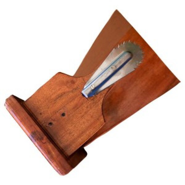 Coconut Scraper,Chirava - Wooden Table Top,Table Top Polished Wooden Grater Thengai Thuruvi Chirava (Mahogany, Stainless Steel)