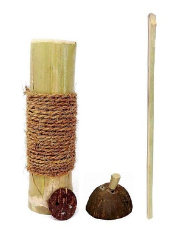 Bamboo Puttu Maker/Traditional Puttu Kutti/Steamer - Made from Bamboo & Coconut Shells