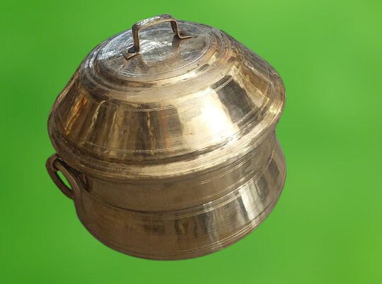 Brass Idle Pathiram ,Idly Pathram with Tin Coating, Idli Cooker,Idiyappam, Vegetable Steamer,Traditional Polished Idli Cooker