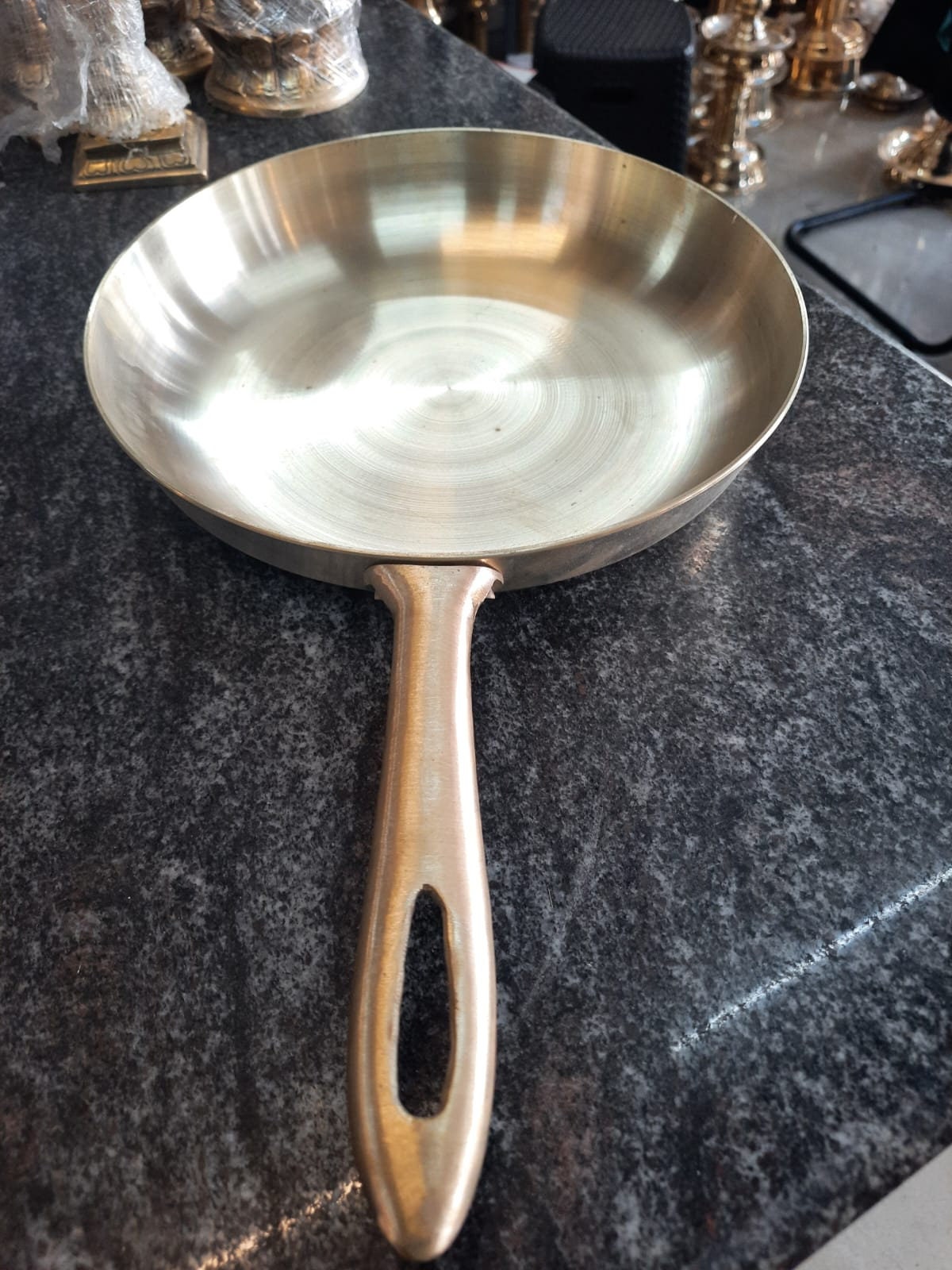 Bronze Saute Pan ,Cooking pan, Frying Pan, Skillet , Kansa Kitchen Utensils Bronze  Kitchen Utensil, Indian traditional cookware,