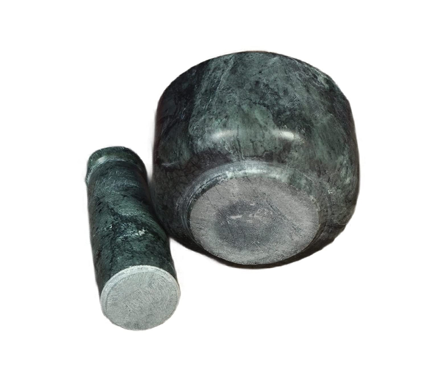 okhali and masher, motor and pestle, Green Marble Mortar and Pestle Sets Ayurvedic medicine crusher bowl ceramic porcelain masher for Home.